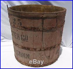 Vintage Wooden Oyster Bucket New Haven Connecticut