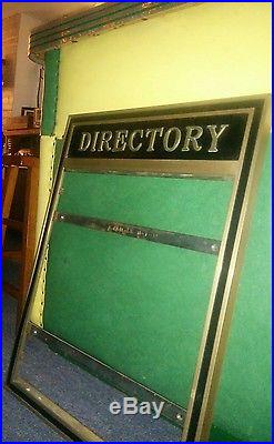 Vintage brass directory sign