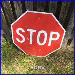 Vintage decommissioned metal stop Sign 30x30
