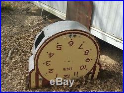 Vintage elgin porcelain clock 2 sided