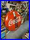 Vintage-old-antique-coca-cola-bottle-coke-button-round-sign-48-inch-red-porcelai-01-zv