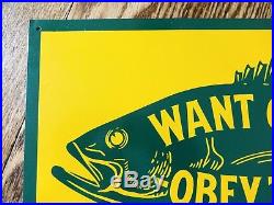 Vintage pa pennsylvania fish fishing hunting game commission metal sign
