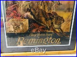 Vntage Very Rare Remington Nitro Express Club Dealer Display Sign Poster 1920s