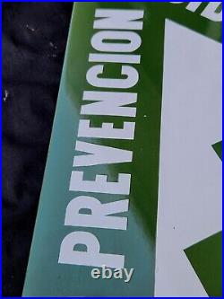 Vtg 1948 Accident Prevention Counsel Of Puerto Rico Advertising Sign Cruz Verde