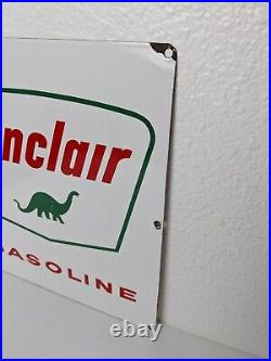 Vtg 1950's Sinclair Gasoline Dino Porcelain Sign Motor Oil Service Station Pump