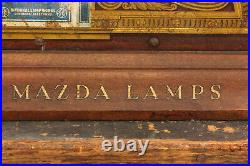 Vtg Antique National Mazda Lamps Bulb Advertising Hardware Store Display Sign GE