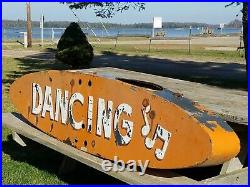 Vtg Dancing Music Notes Country Western Bar Neon Sign True Americana Folk Art