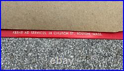 Vtg Maple Leaf Brand Frankforts Tin Over Cardboard Rare Boston Advertising Sign