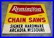 Vtg-original-Remington-Chainsaw-dealer-sign-Stout-Sign-co-Arcadia-Mo-45x57-01-kii